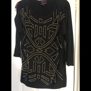 Beautiful Cold Shoulder beaded top